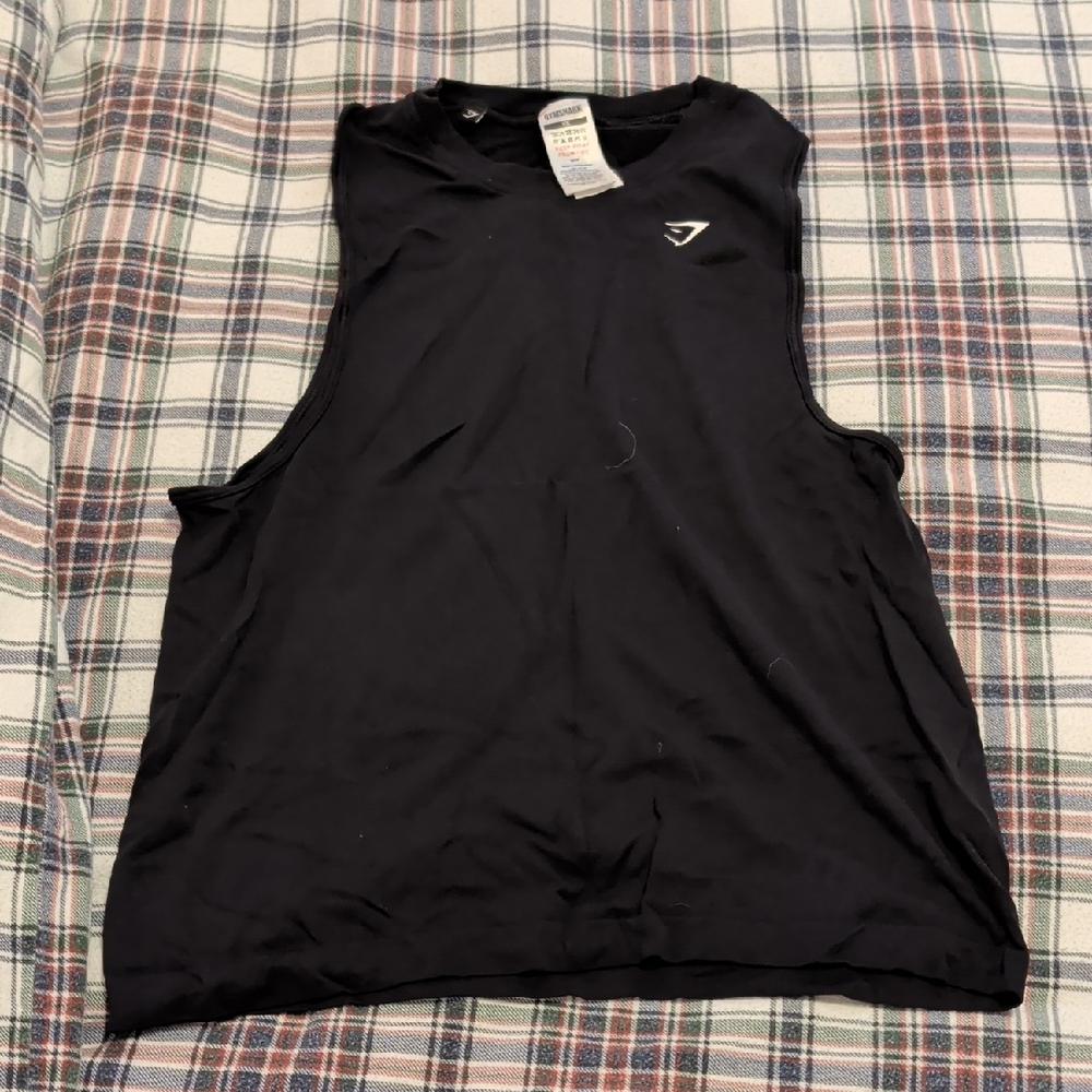 Gymshark Black Sleeveless Athletic Tee